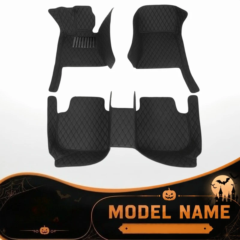 For renault megane 4 2017~2020 Precision-Fit 3D Full Coverage Diamond Faux Pu Faux pu leather Car Floor Mats, Anti-Slip