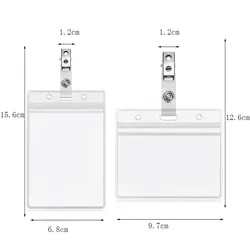 1Pc Clear Office Personeel Kaart Hoes Bescherm Mouw Meisje Student Id Naam Bus Kaarthouder Badge Clip Accessoires Nieuw