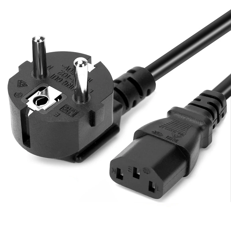 EU Power Cable Euro IEC C13 AC Power Extension Cord 1m 1.5m 1.8m 3*0.75mm For PC Computer Monitor PSU Antminer Printer LG TV
