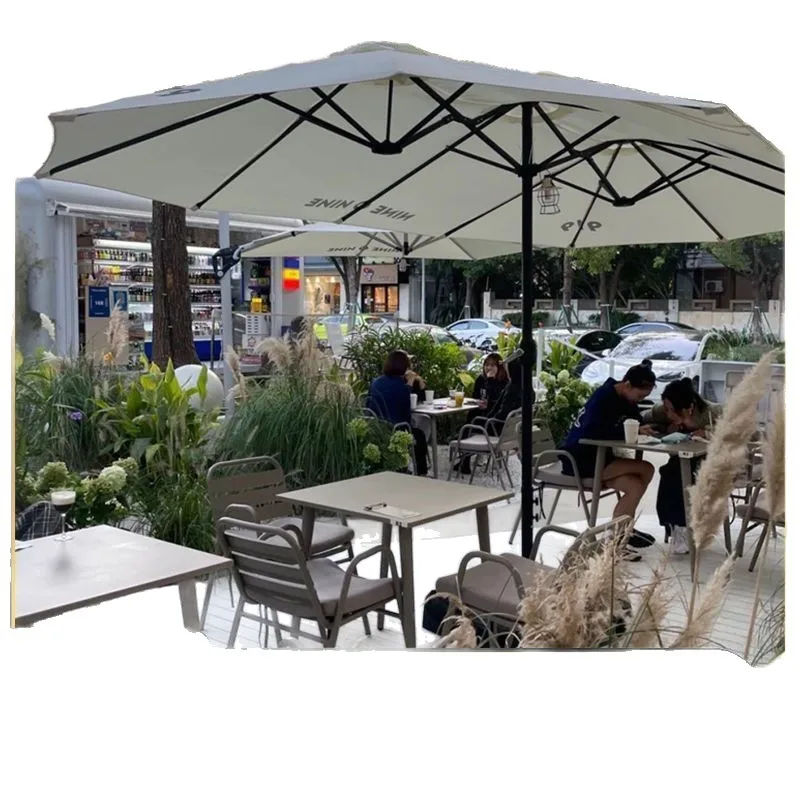 

*/*Outdoor Parasol UV-proof Three-headed Umbrella Villa Camping Umbrella Large Area Sun Umbrella Waterproof Stall