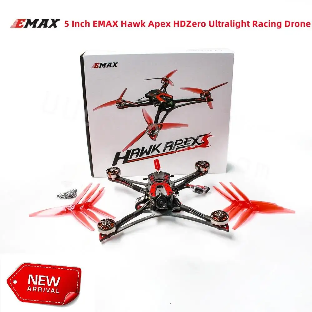 

Newest EMAX Hawk Apex 5 Inch HDZero Ultralight Racing Drone 2004 brushless motor 2400KV 4S/ 1600KV 6S Runcam nano 720P HD Camera