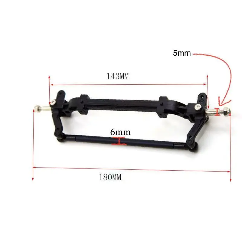Metal Front Axle with Steering Link for 1/14 Tamiya Tractor Truck RC Car Upgrade Parts