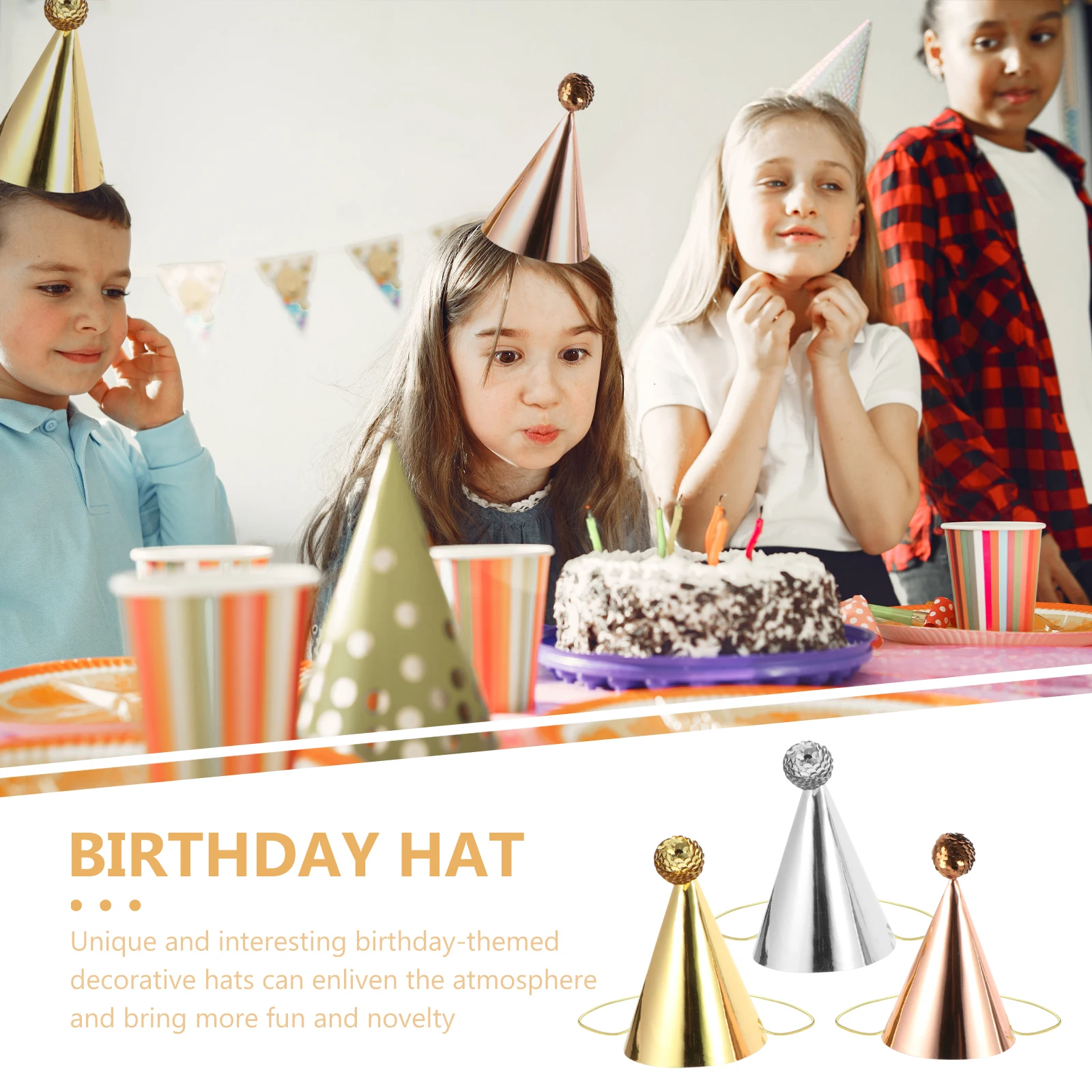 

12 Pcs Birthday Hats Kids Party Supplies Photo Props Unique Party Supplies Theme Decorations Comfortable Experience