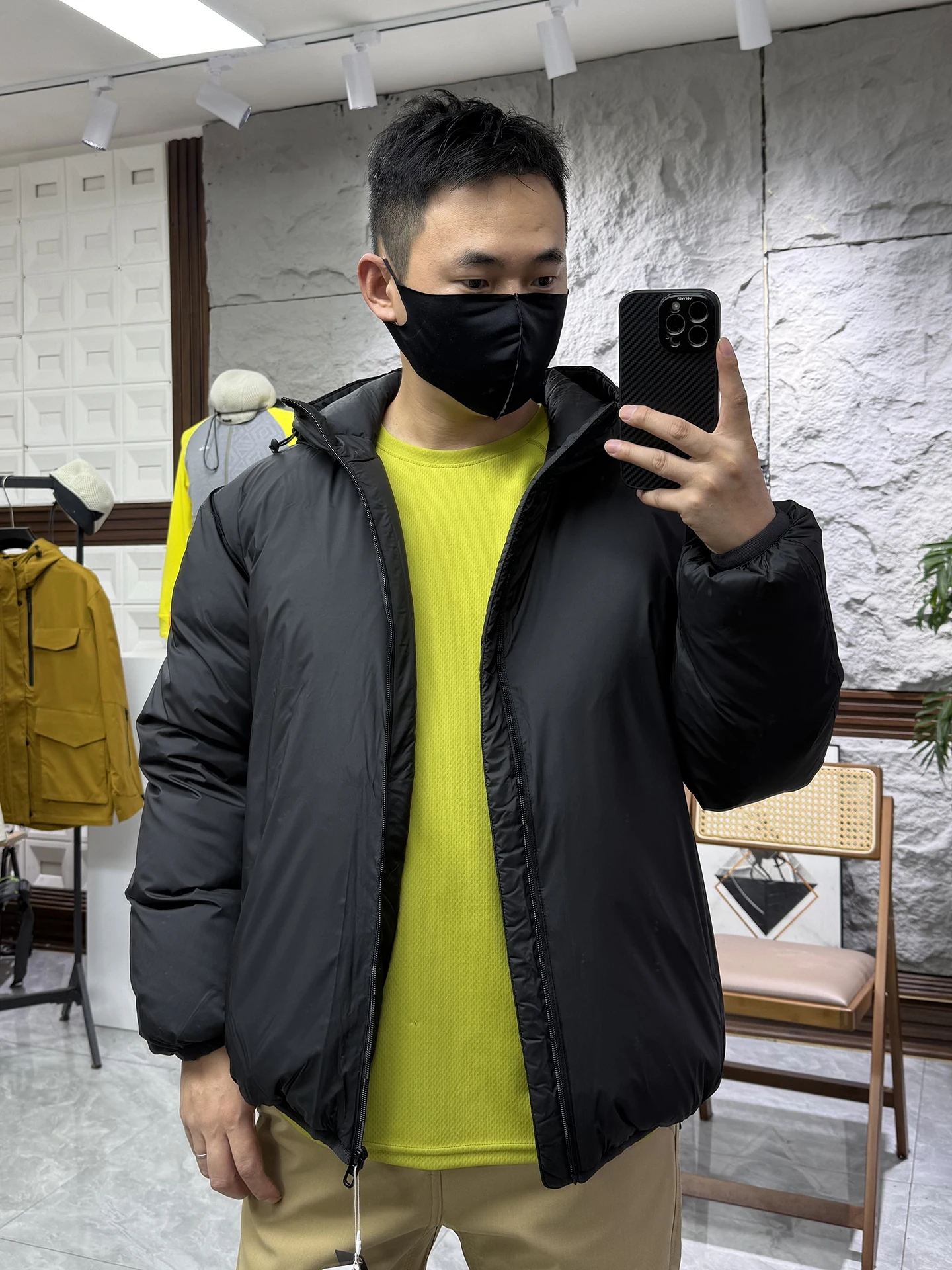 

Men's Winter Puffer Jacket 90 Duck down High Fluffy Thick Warm Hooded Bread Style Casual City Wear Polyester Fiber Long Sleeve