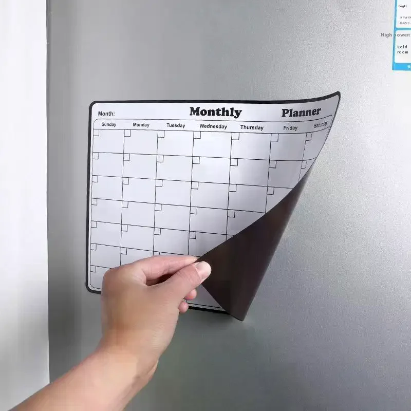 Stylish Magnetic Dry Erase Calendar - Versatile Monthly Planner For Refrigerator - Easy Kitchen Organization & Decor