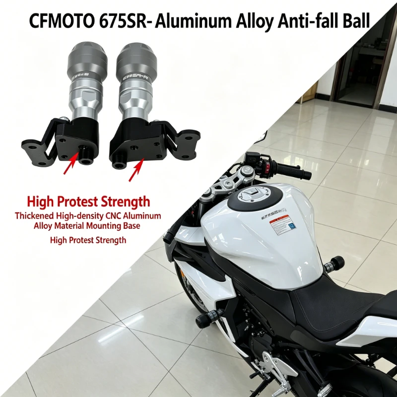 

Motorcycle Accessories FOR CFMOTO 675SR-R 675NK Anti-drop Ball Modification - Racing Bumper Modification High-strength Aluminum