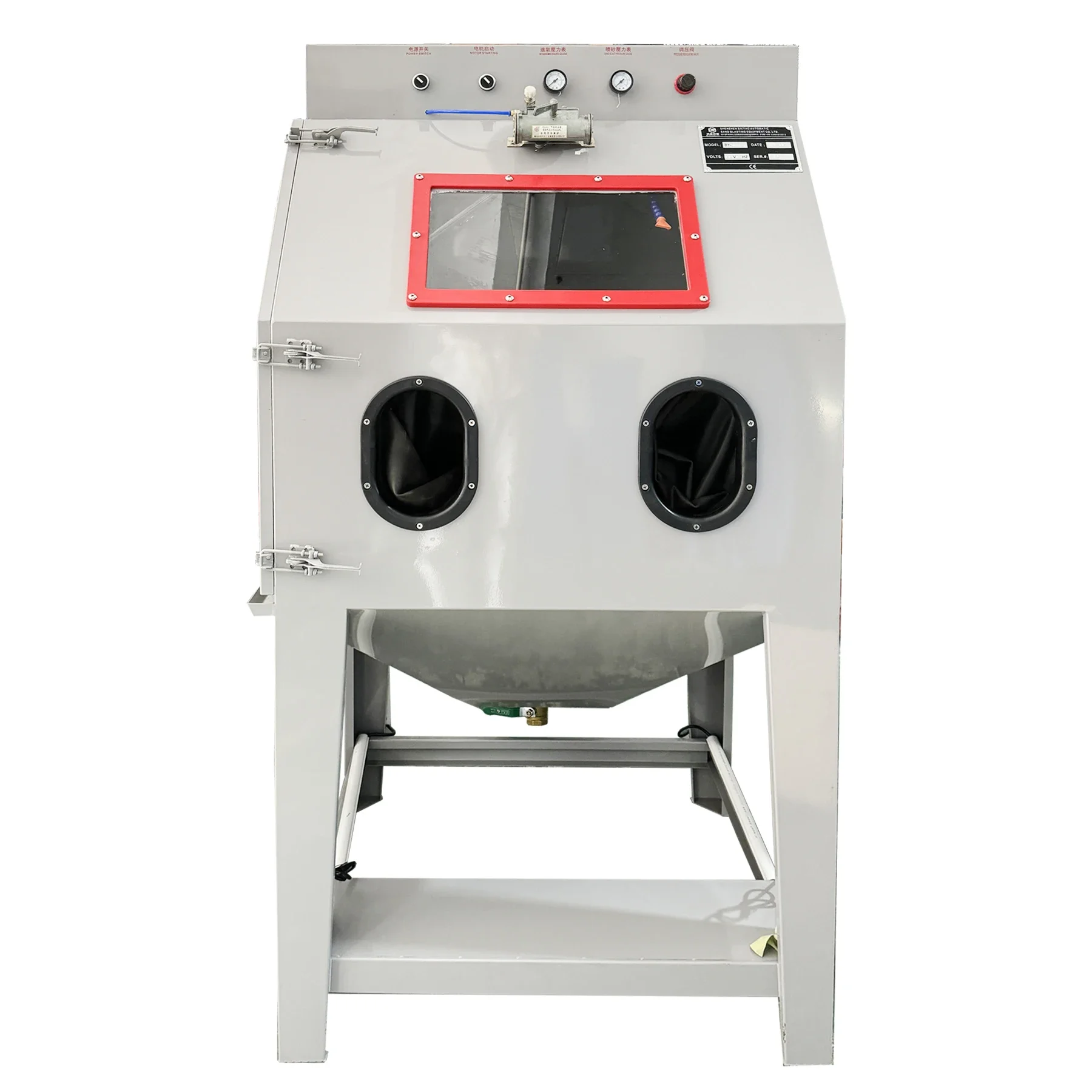 wet sand blasting cabinet water  dustless manual  vapor sandblasting machine