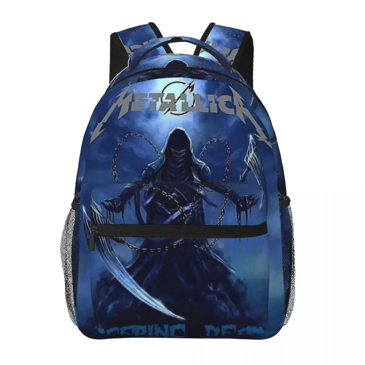 Like-Metallica Printed Lightweight Casual Schoolbag For School, Outdoor, Shopping, Office 16in