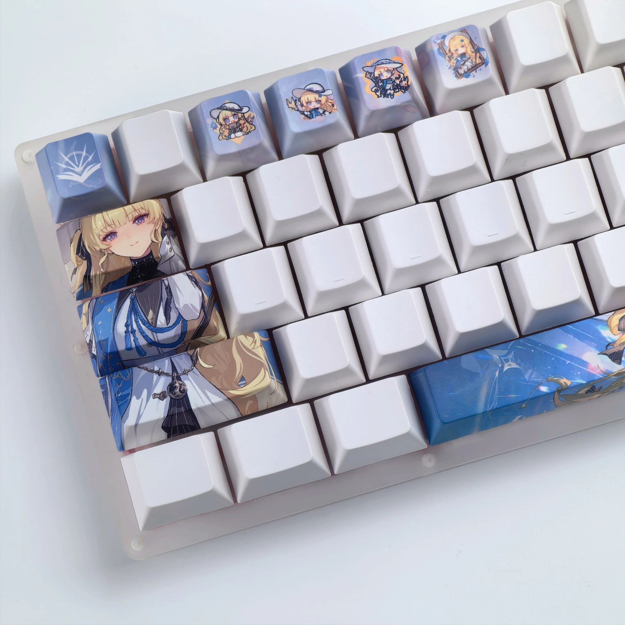 MAIMOOO Wuthering Waves Phoebe Keycaps 12Keys Cherry Profile PBT Custom Cartoon Anime Game Keycap for MX Mechanical Keyboard
