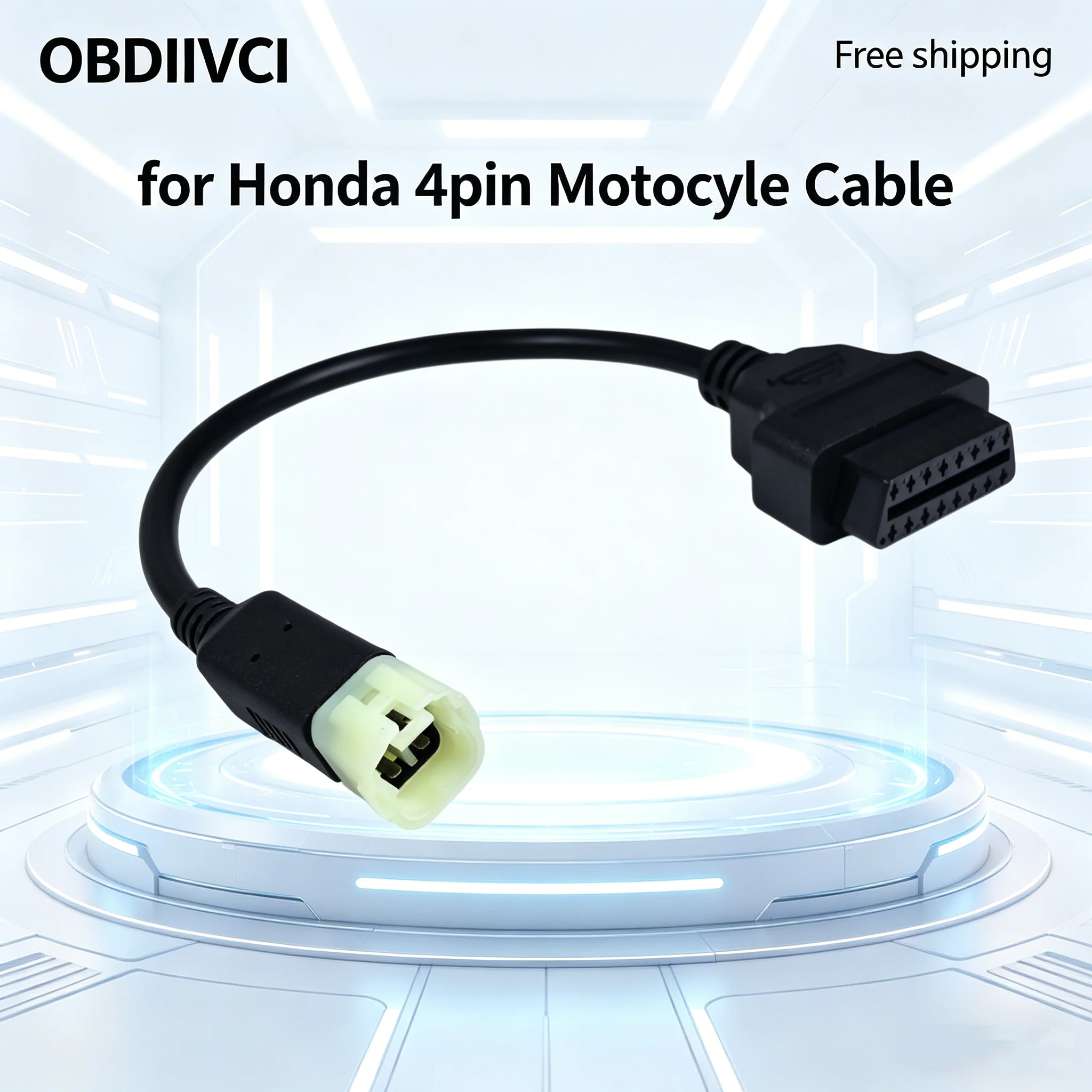 

Motorcycle OBD2 Adapter Cable 4pin For Honda For Honda 4PIN male to 16 pin female OBD2 Connector Motorcycle Motobike Cable