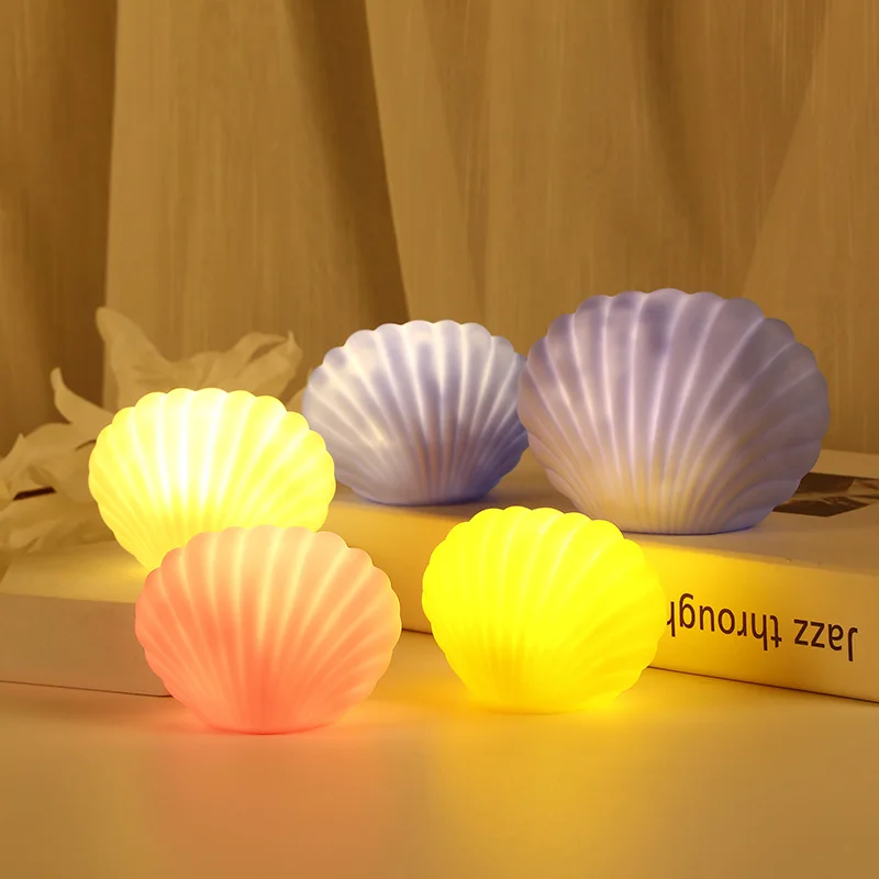 Small Shell Enamel Night Light Desktop Decoration Pat Light