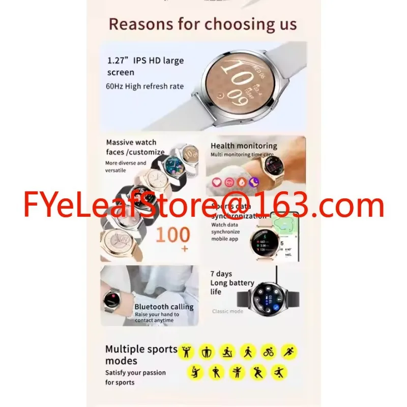 Y35 Women's Smart Watch 1.27-inch BT Call Compass Voice Assistant Menstrual Health Tracking IP68 Waterproof image 5