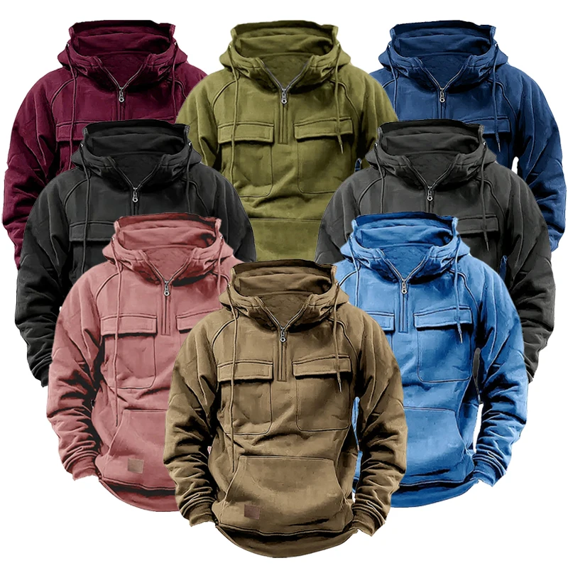 

Spring Autumn Men Sweatshirts Oversized Harajuku Hoodies Zip Up Hooded Shirts Fashion Hip Pop Pullover Man Clothes Streetwear