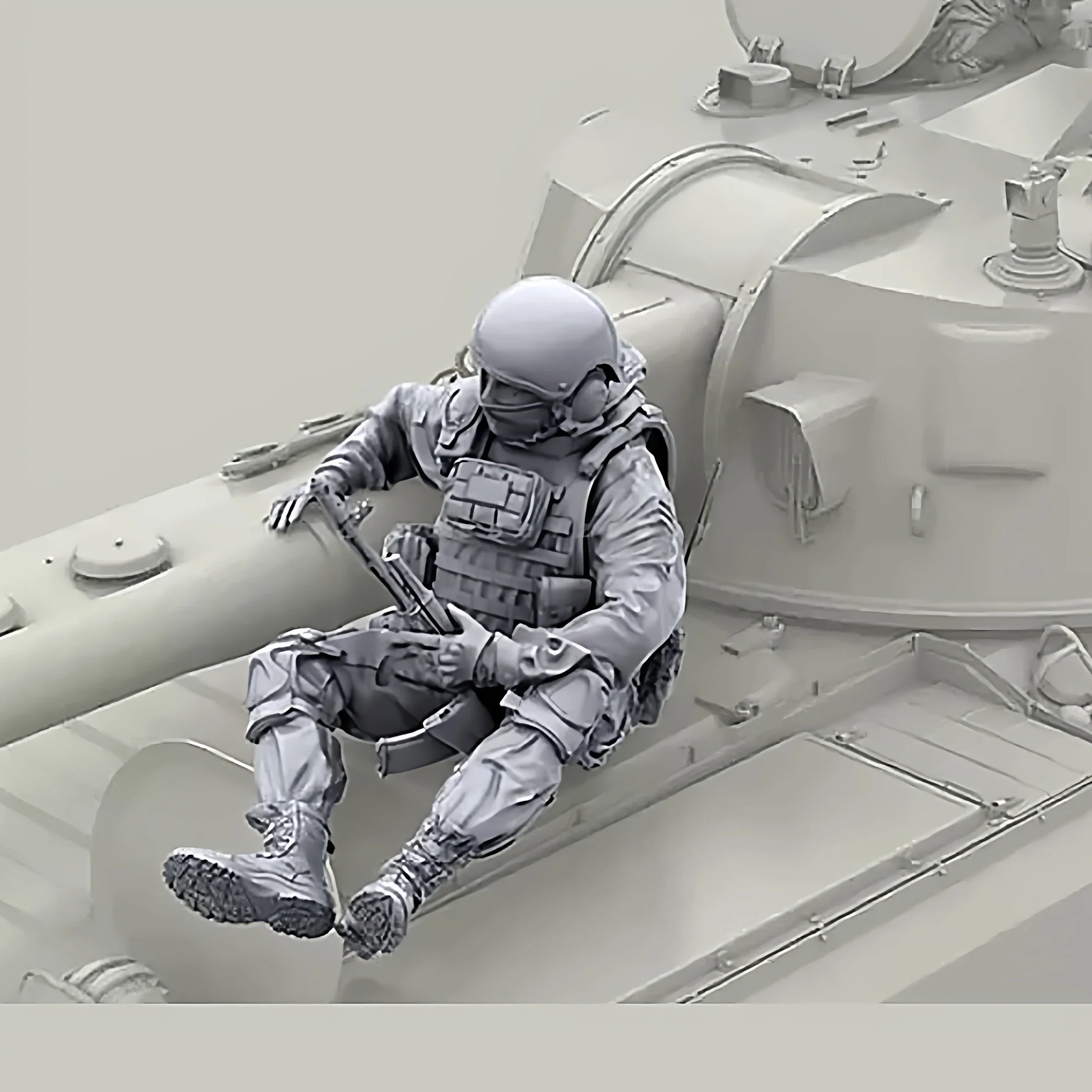 

Комплект солдата из смолы 1/35, (1 солдат), собранный самостоятельно и окрашенный самостоятельно A-2170