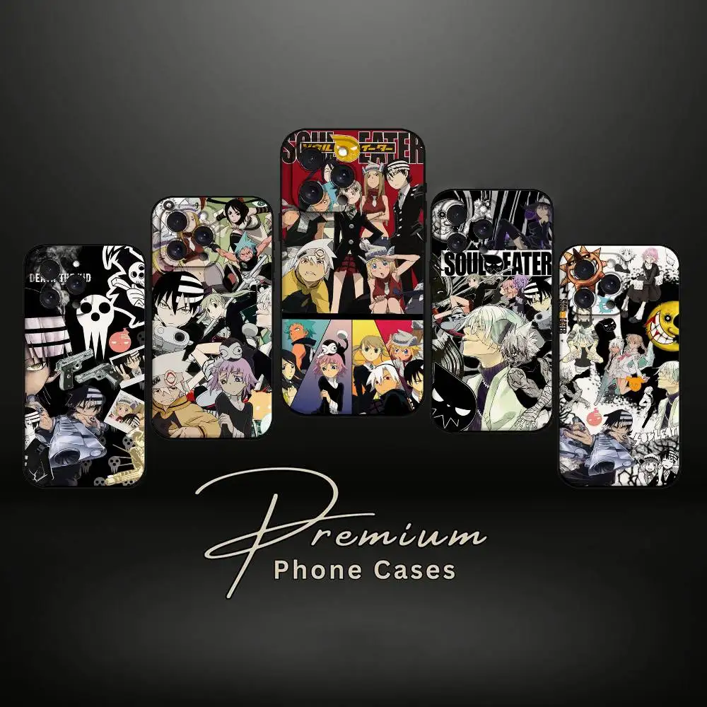 Classic Anime S-Soul Eater Phone Case For IPhone 17 Pro 15 13 14 16 11 12 Pro Max Plus XR XS X Matte Soft Funda Silicone Cover