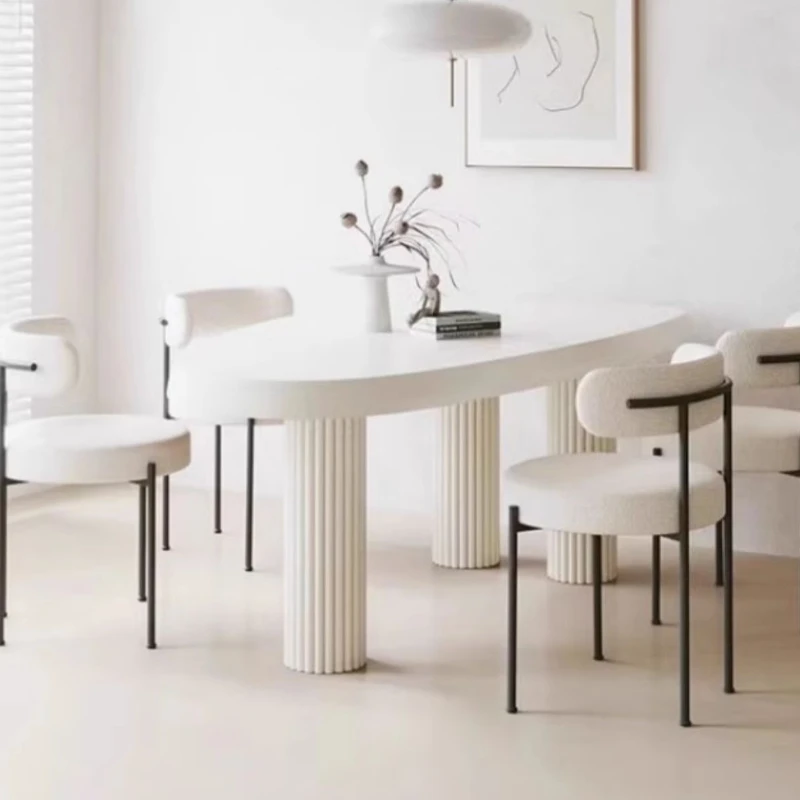 Office Leisure Living Room Chairs Office Comfort Curved Waiting Sitting Room Chairs Bedroom Upholstered Sedie Cucina Furniture image 6
