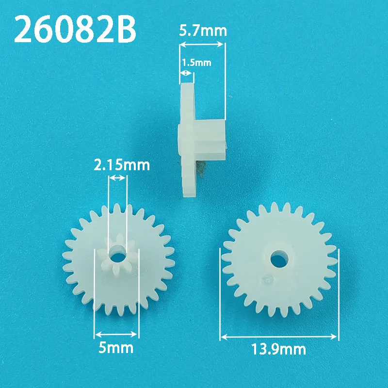 26T+8T 0.5M Double Layer Gears 26 Teeth OD=14mm + 8 Teeth od=5mm Plastic Pinion Wheel DIY Toy Accessories 26082A 26082B