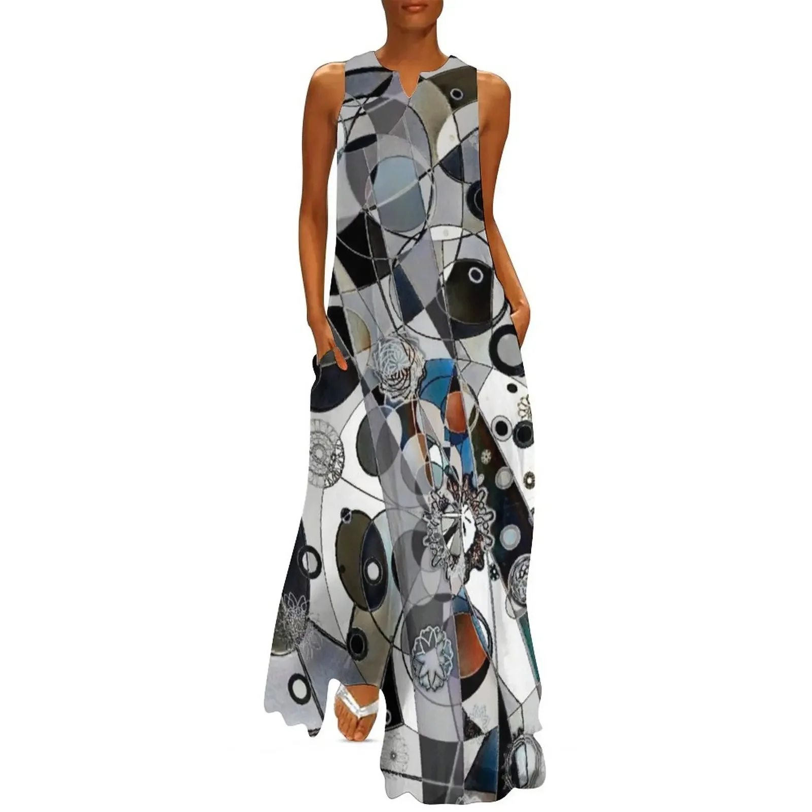 

Modern Deco Art Long Dress summer dresses women 2025 clothing women summer 2025 Summer skirt Dress