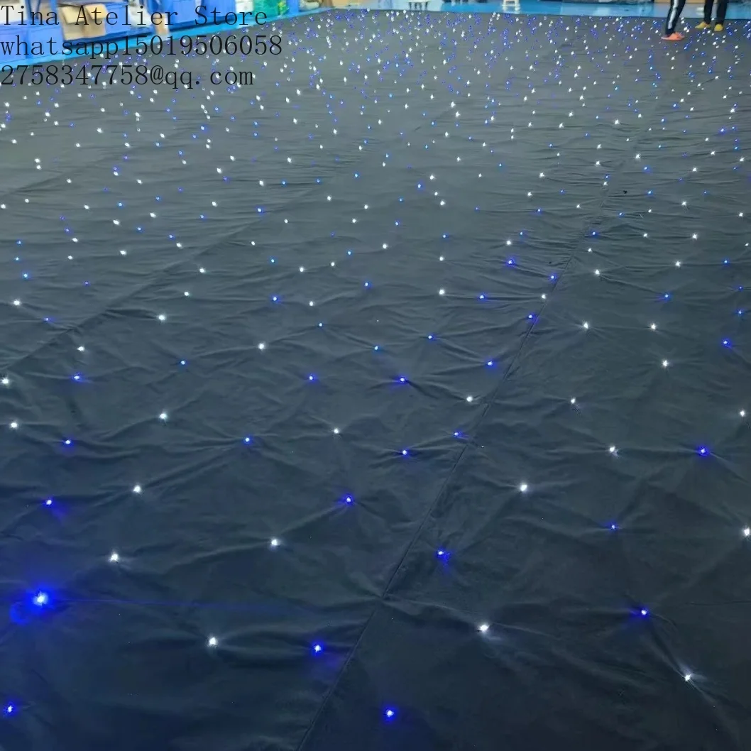 DMX512 RGB LED Star Curtain 90 LEDs 80 Animated Patterns for Wedding Backdrop Stage Decoration