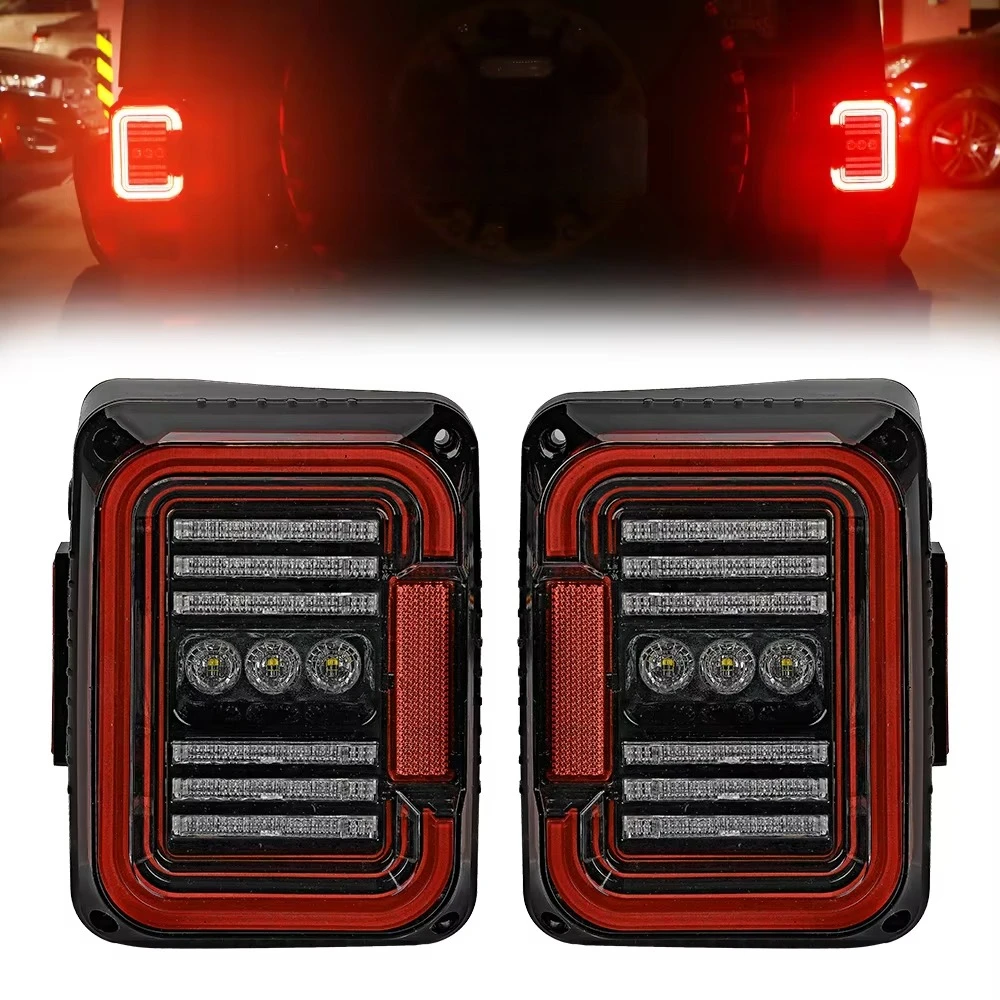Unique Desig C Clear & Durable Turning Light Reverse Brake Led Tail Lamp 30W Led Tail Light for Truck and for Jk