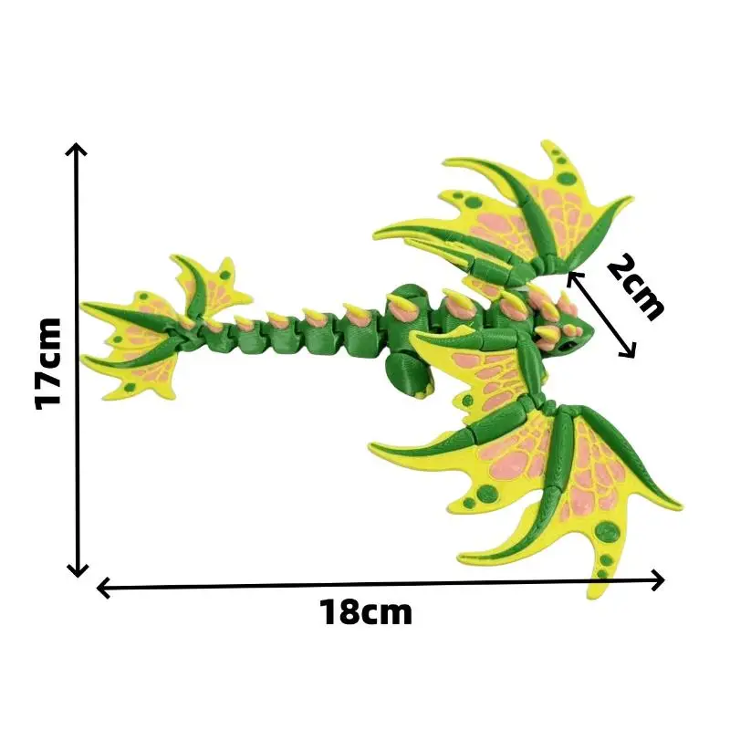 3D-Gedruckte Kaiserdrachen-Tischdekoration Langlebige Kleine Tierfigur Ornament Einzigartiges Geburtstagsgeschenk