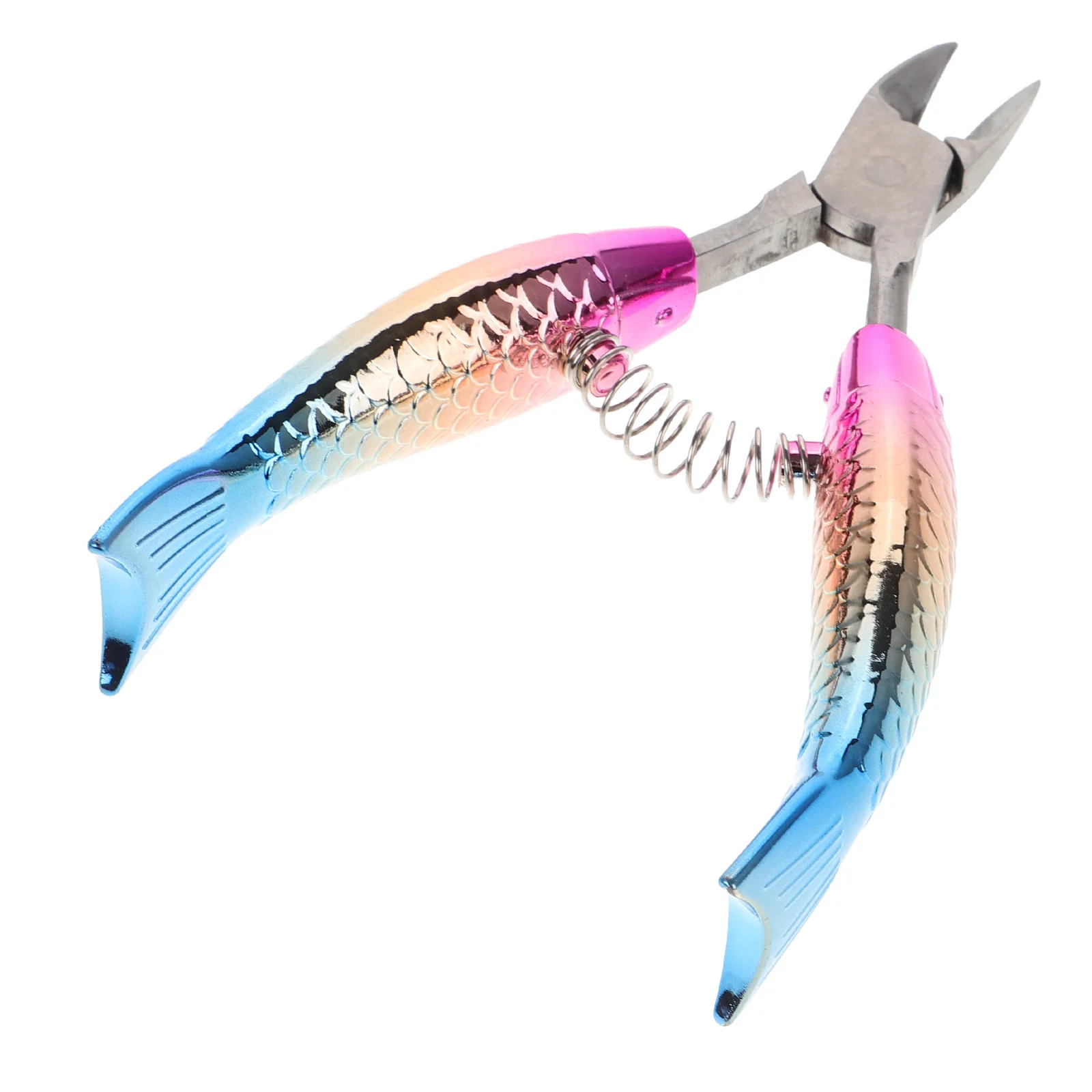 Fish Tail Nail Clippers Stainless Beak Cuticle Nipper Multi-Functional Dead Skin Remover for Ingrown Nails Manicure