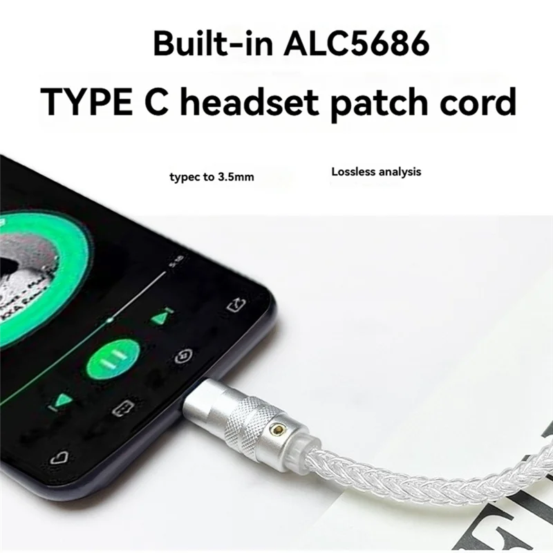 

ALC5686 USB Type C Earbuds DAC Headphone Amp With 3.5Mm Output Snr124db PCM 32Bit/384Khz For Android Window