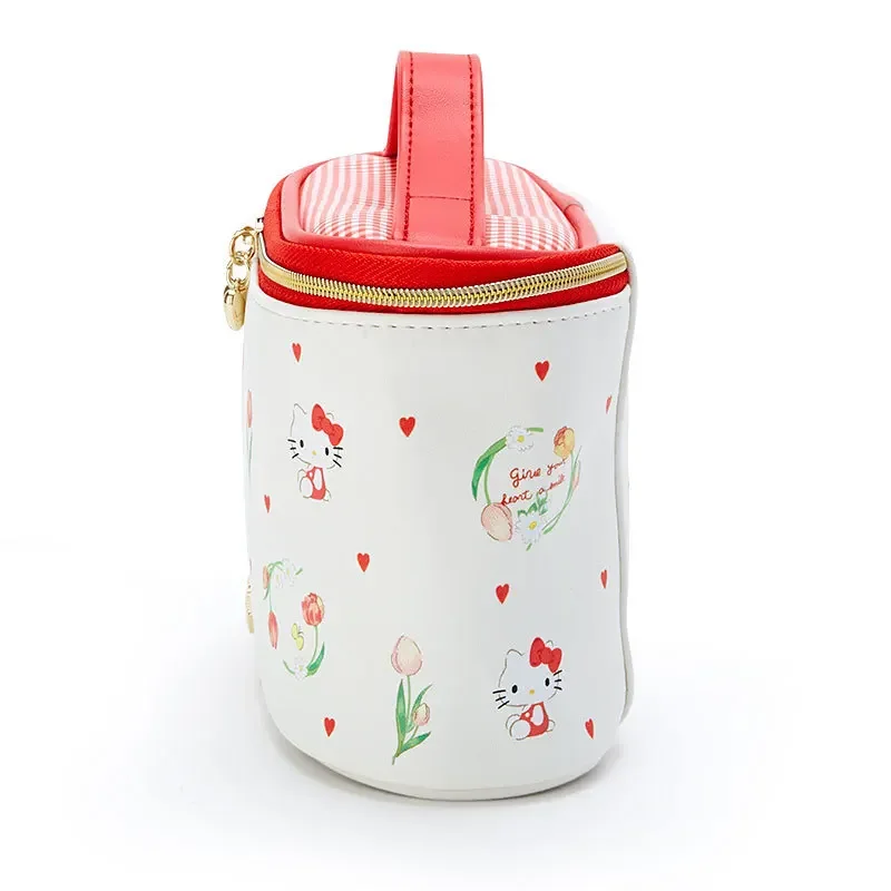 Kawaii Hello Kitty borse per cosmetici Kawaii Cinnamorol Little Twin Stars PU Leather Cosmetics Storage Bag Cute Printing Cosmetic Box