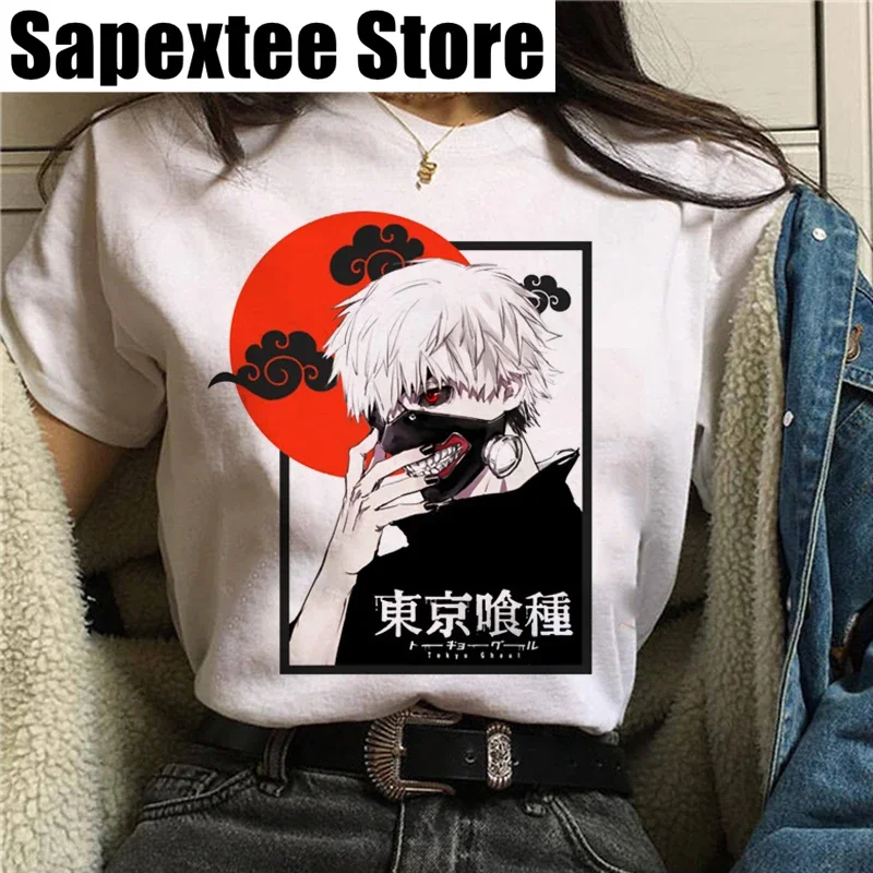 Hot Japanese Anime Tokyo Ghoul T Shirt women Kawaii Cartoon Kaneki Ken Graphic Tees Fashion Unisex Tshirt Summer Tops T-shirt