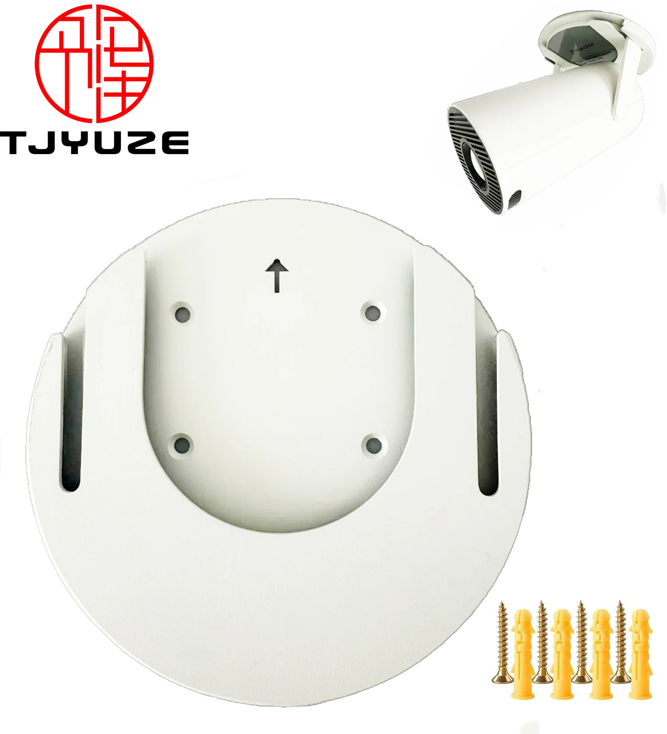 NEW HY300PRO Projector Ceiling Mount Bracket for Ceiling Freestyle Wall Mount with Metal Steel White Bracket for Home/Office