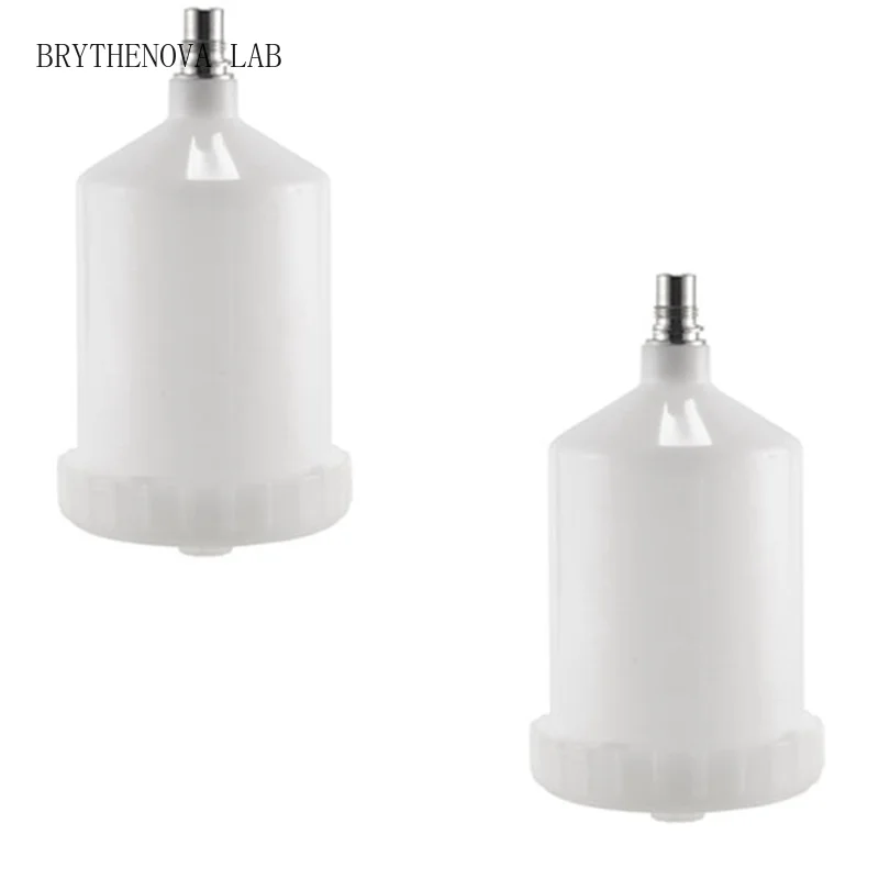 2 Pcs 600Ml Plastic Hvlp Paint Cup Pot Sprayer Sata Cup Connector Jet Paint Sprayer