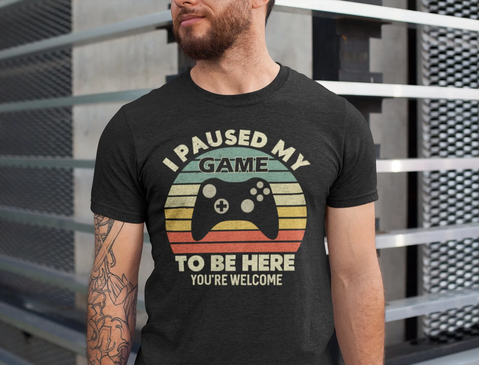 

I Paused My Game to Be Here Gaming T Shirt Funny Video Gamer