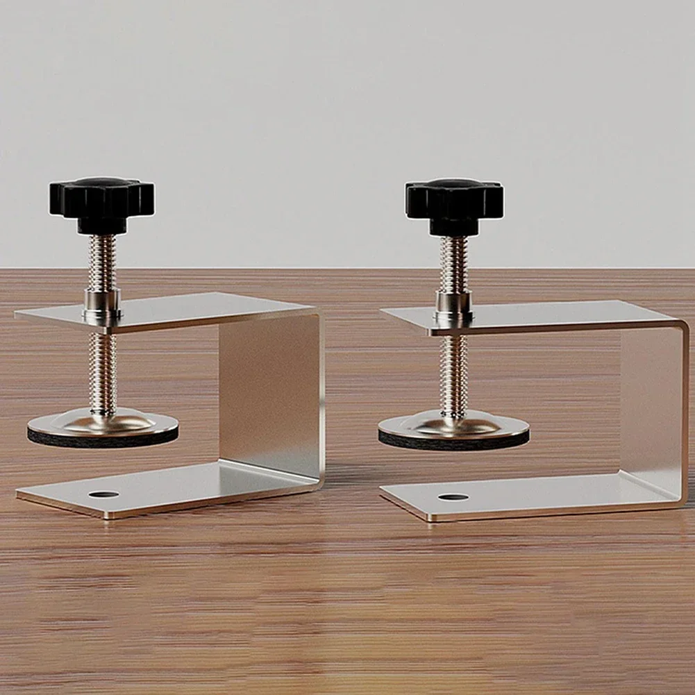 ALLGOOD 2pcs Universal Drawer Front Installation Clamps Holder Adapter Kit Aids Jig Tool Adjustable Fixing Clip For Woodworking