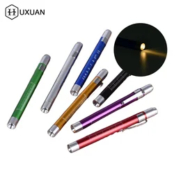 White Light Reusable LED Medical Penlight Flashlight With Pupil Gauge Pocket Clip Pen Light Torch Lamp For Nurses Doctors Readin