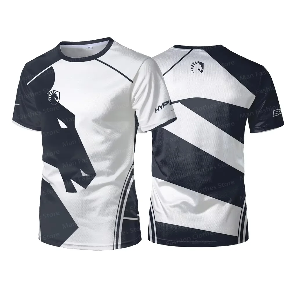 2024 New Team Liquid Esports Uniform T-shirt CSGO LOL DOTA2 Games Contest T Shirt Casual Breathable Sports Jersey Boys Tops Tees