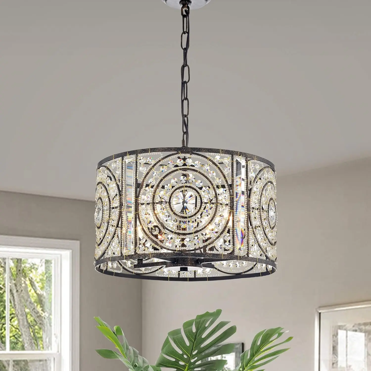 Light Antique Bronze Metal Chandelier, Black chandeliers  chandelier for living room  lamps for living room