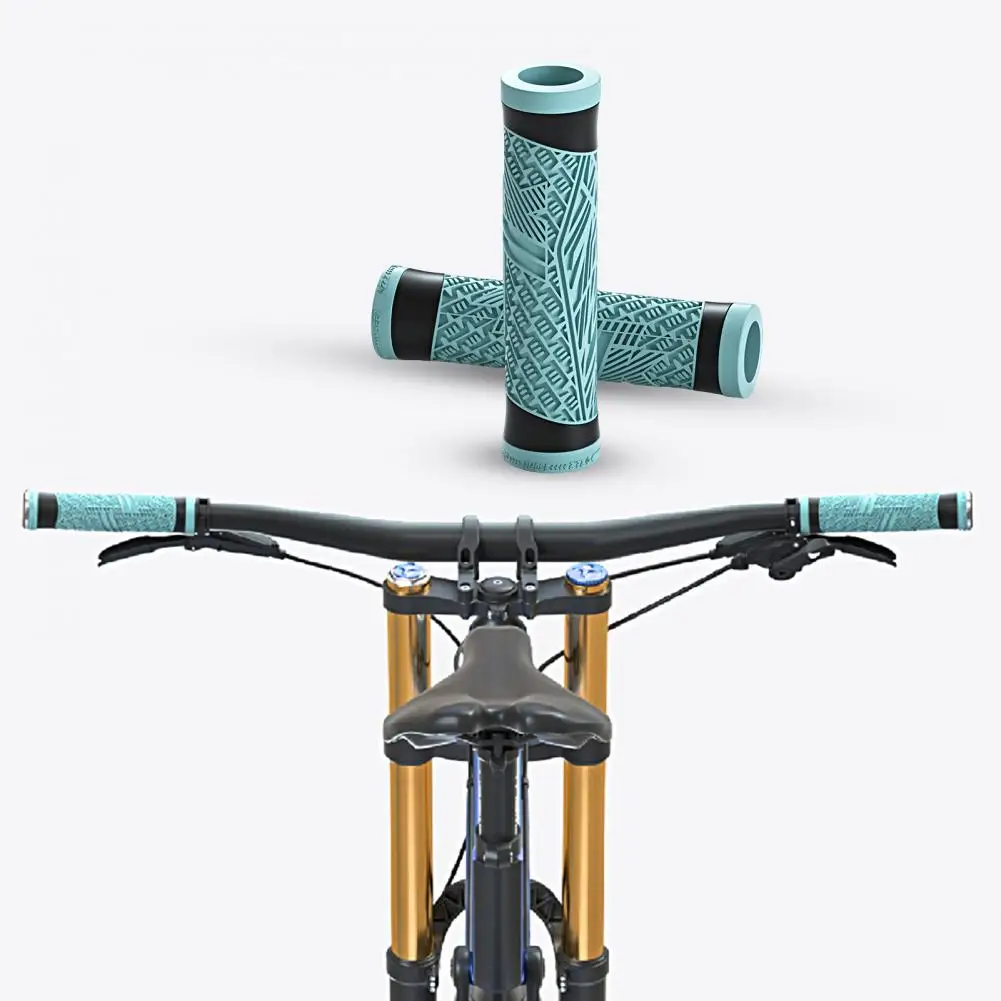 Bicycle Handle Bar Grips Non-slip MTB Bike Soft Single-sided Locking Handlebar Cover Texture Cycling Bike Accessories