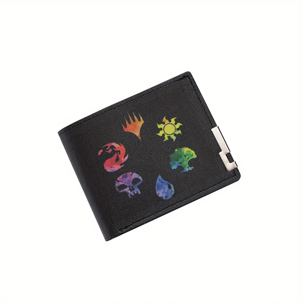

Magic the Gathering symbols colorful set Men's Wallet Printing Design Simple Modern Stylish Business Father's Boyfriend's Christ