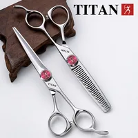 Tijeras de peluquería profesionales TITAN, herramienta de corte de pelo para adelgazar, acero vg10, 6,0, 6,5 pulgadas, herramientas de corte de salón