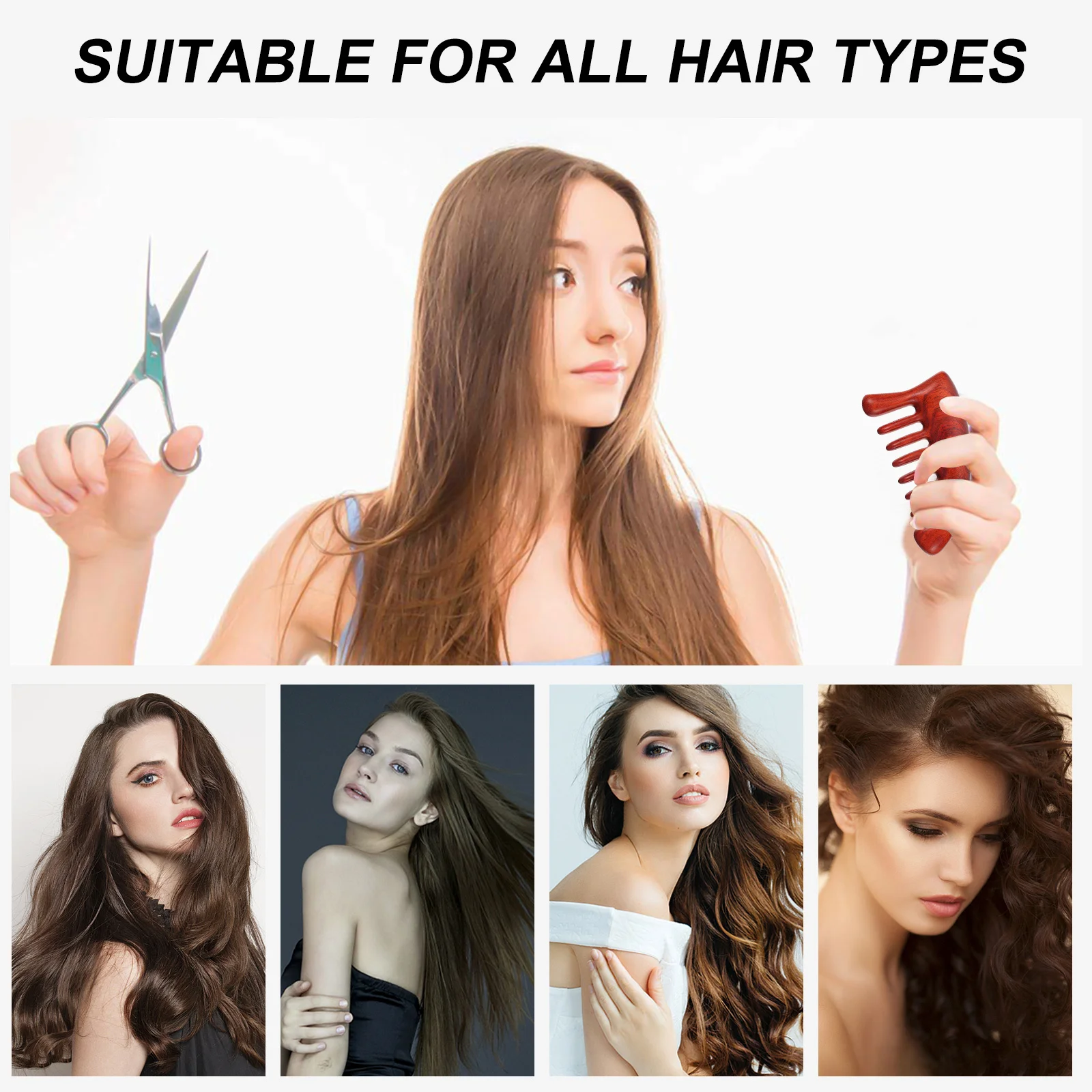 

1Pcs Dark Red Sandalwood Comb Anti-Static Hair Care Massage Brush Practical Useful Toiletries Gift for Friends Creative Comb