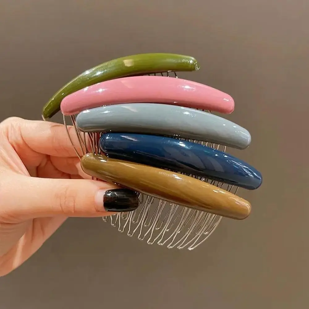 Hair Comb Hair Comb Hairpin Side Clip Candy Color Hair Clip Hair Comb Clip Barrettes Styling Tools Broken Hair Clip Children