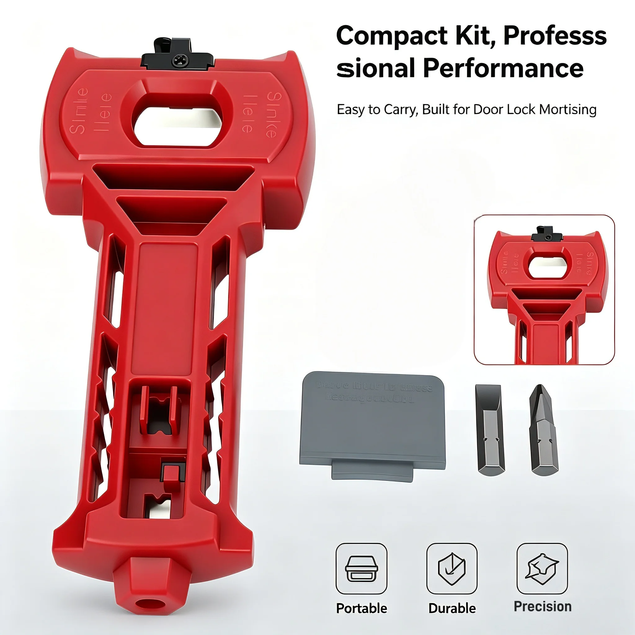 Multi-functional Door Latch Mortising Chisel, High Precision Grooving Tool for Square & Round Latch Door Lock Installation