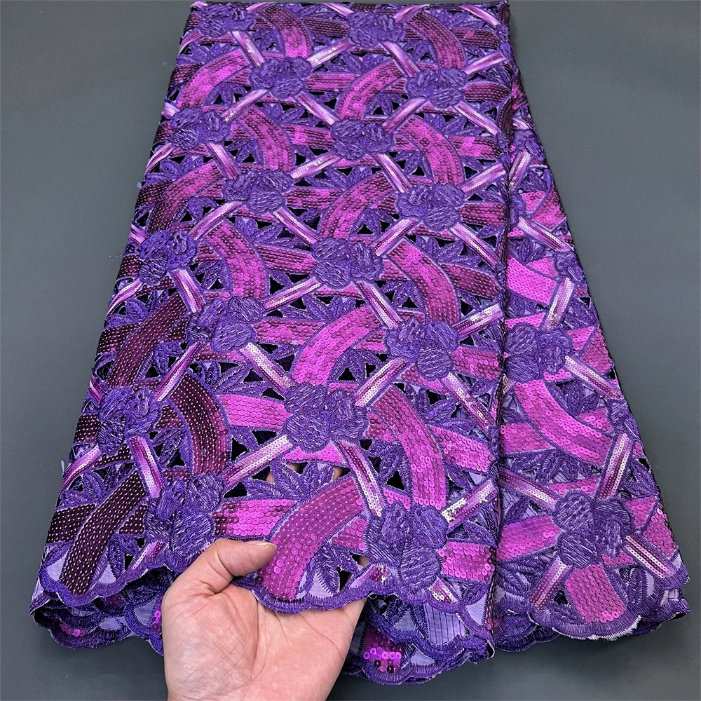 Nigerian Tulle Lace Fabric, Organza Embroidery, Guipure Party Gown, Brocade Jacquard Wedding Dress, High Quality, 5Yard, 2026