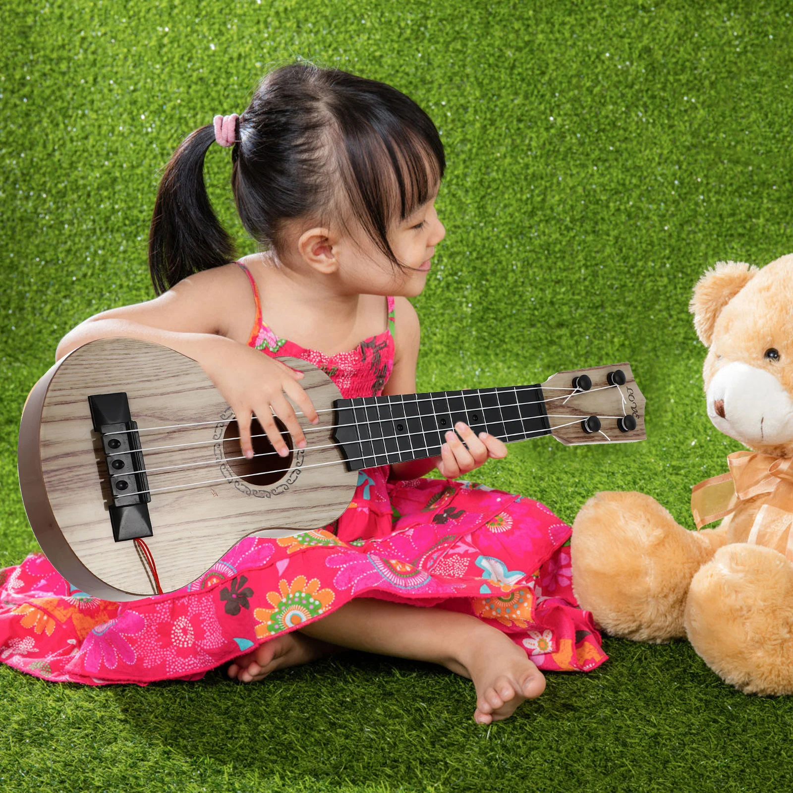 Guitare jouet Harmonica pour enfants, Instruments de musique pour bébés, ukulélé, Puzzle en bois