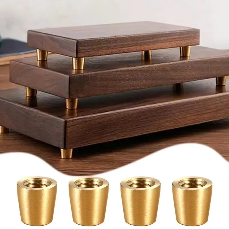 

4pcs Brass Furniture Legs Metal Furniture Support Feet Kitchen Replacement Legs For Armchair Chair Sofa Table Footstool For Home