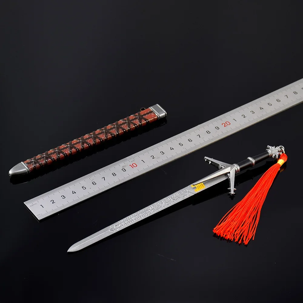 22 ซม./8.66in Geralt ดาบอาวุธ TW3 เกมอุปกรณ์ต่อพ่วง Lake ผู้หญิง Wild Hunt ดาบคอสเพลย์ Props สําหรับ Boy สะสมของขวัญ