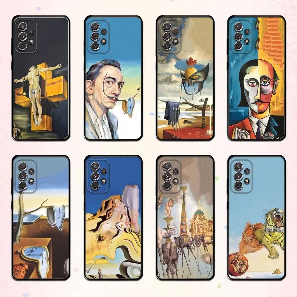 

S-Salvador D-Dali SD P-Painting Phone Case For Samsung S 25,24,23,22,30,21,10,9,Ultra,Plus,Lite,FE,4,5 G Soft Black Case
