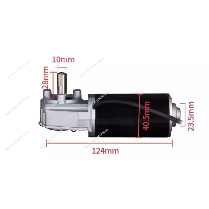 12V DC Worm Gear Reducer Motor Forward and Reverse High Torque Slow Speed Transmission Motor Power