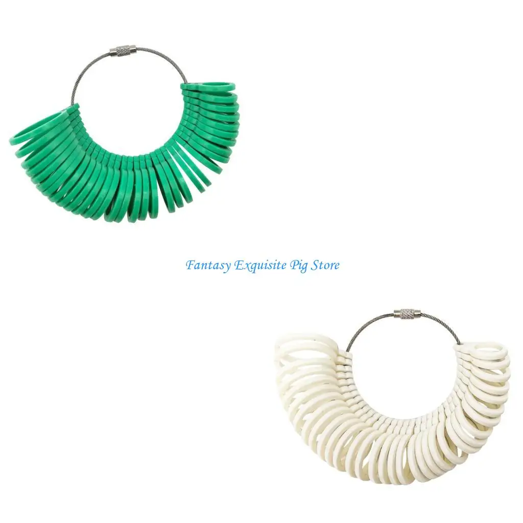 أداة قياس حجم الخاتم الرجعية العملية 5 الألوان المتاحة البلاستيك الملمس إصبع بحجم المحمولة مجوهرات الإكسسوار #1