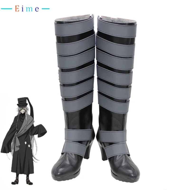 

Black Butler Kuroshitsuji Undertaker Cosplay Shoes Halloween Carnival Boots Cosplay Prop Anime PU Leather Shoes Custom Made